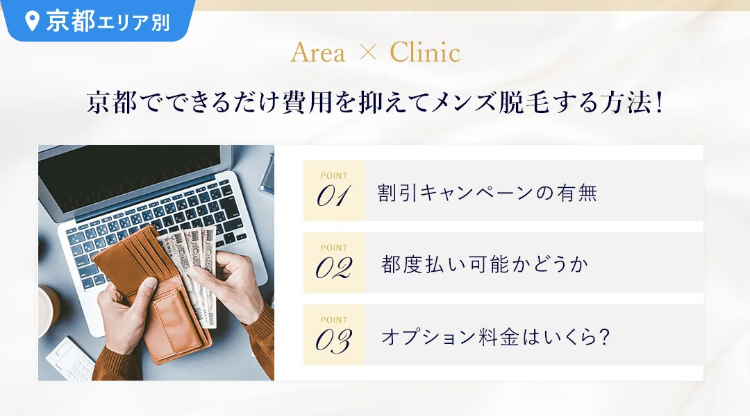 京都で安くメンズ脱毛するなら割引や都度払いを利用!