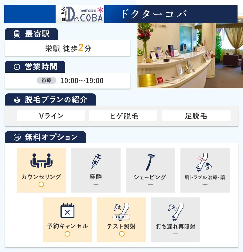 ドクターコバ名古屋院の特徴