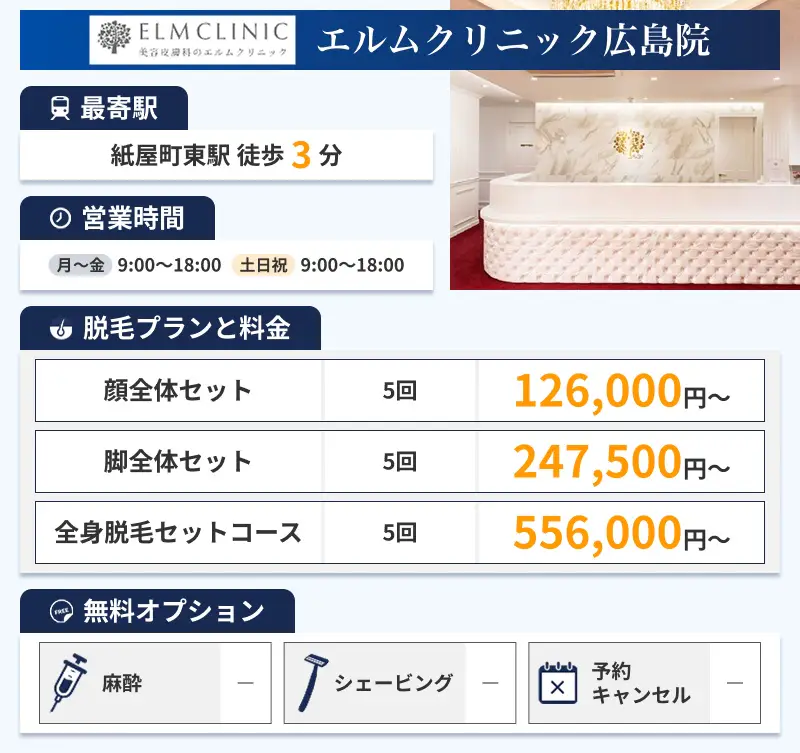 エルムクリニック広島院の特徴
