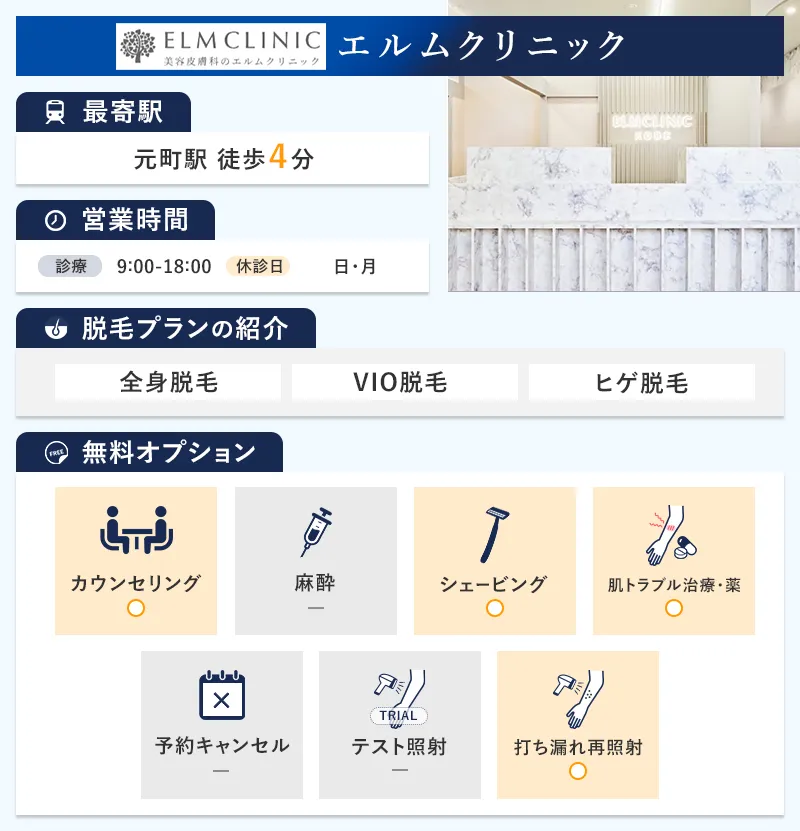 エルムクリニック 神戸院の特徴