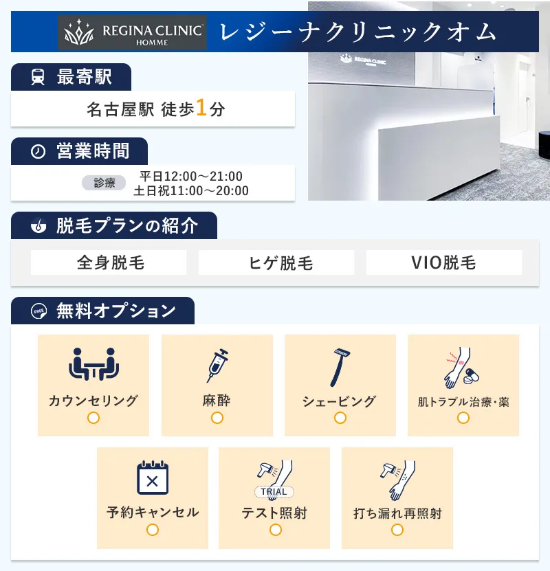 レジーナクリニックオム名古屋院の特徴