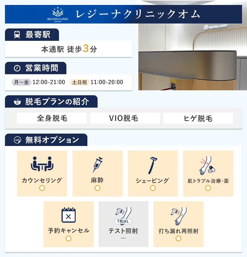 レジーナクリニックオム広島院の特徴