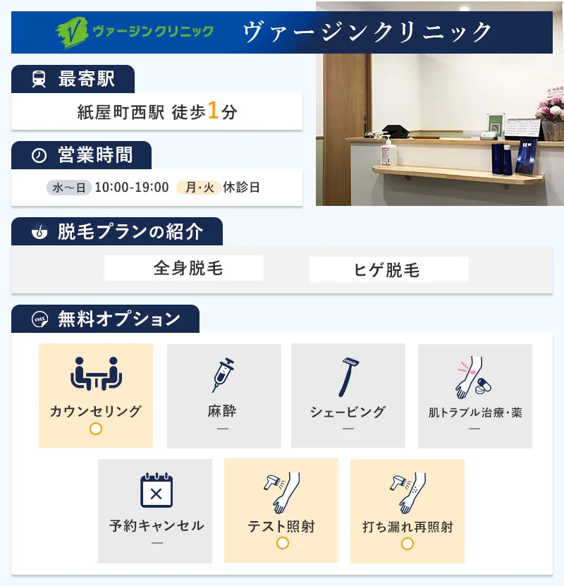 ヴァージンクリニックの特徴