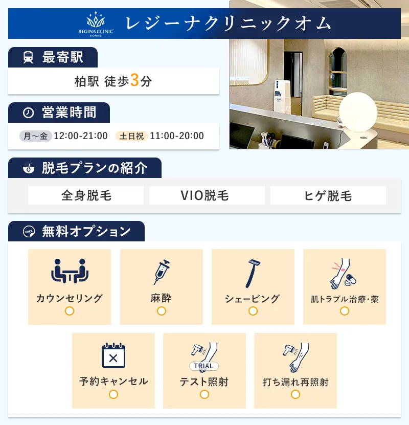 レジーナクリニックオム柏院の特徴
