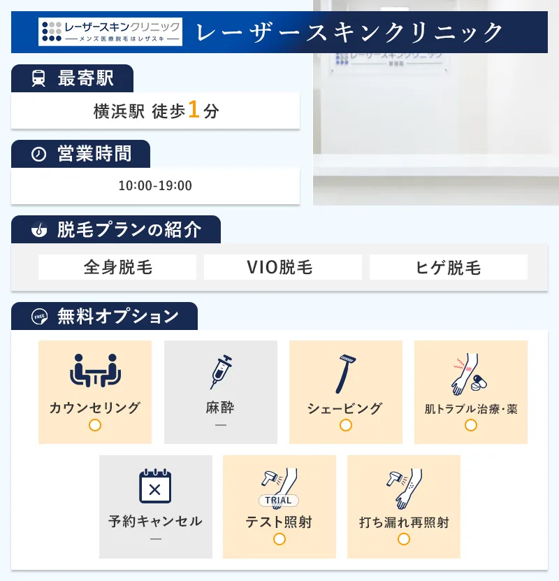 レーザースキンクリニック横浜院の特徴